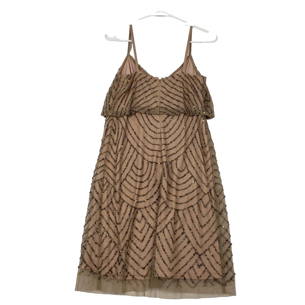 Adrianna Papell Women's size 6 Casual Sequin Mesh Mini Dress.Party - Picture 1 of 16